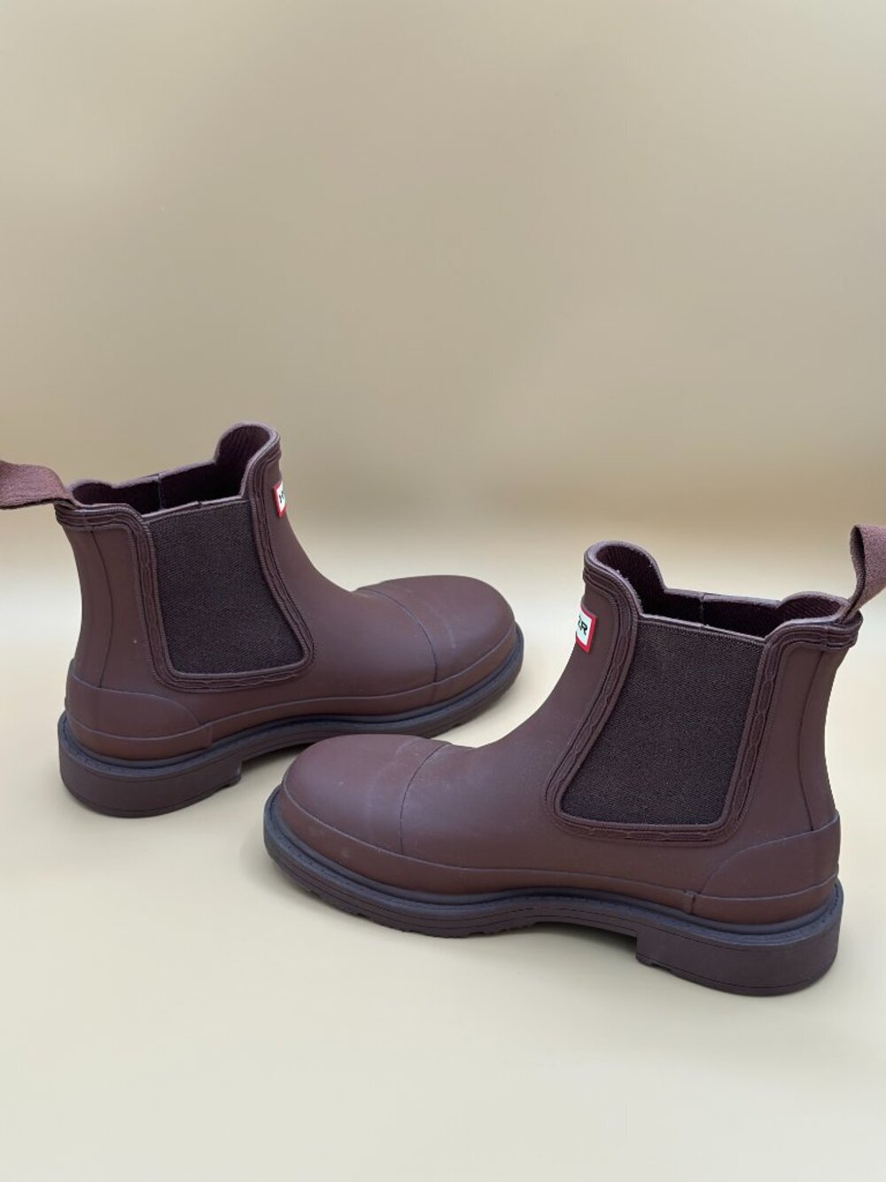 Hunter Original Chelsea Rain Boots Brown Women’s Size 5 Waterproof Ankle Boots - Picture 3 of 8